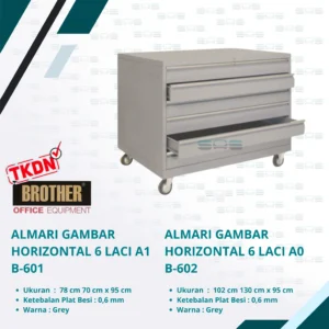 ALMARI GAMBAR HORIZONTAL 6 LACI A1 (B-601)