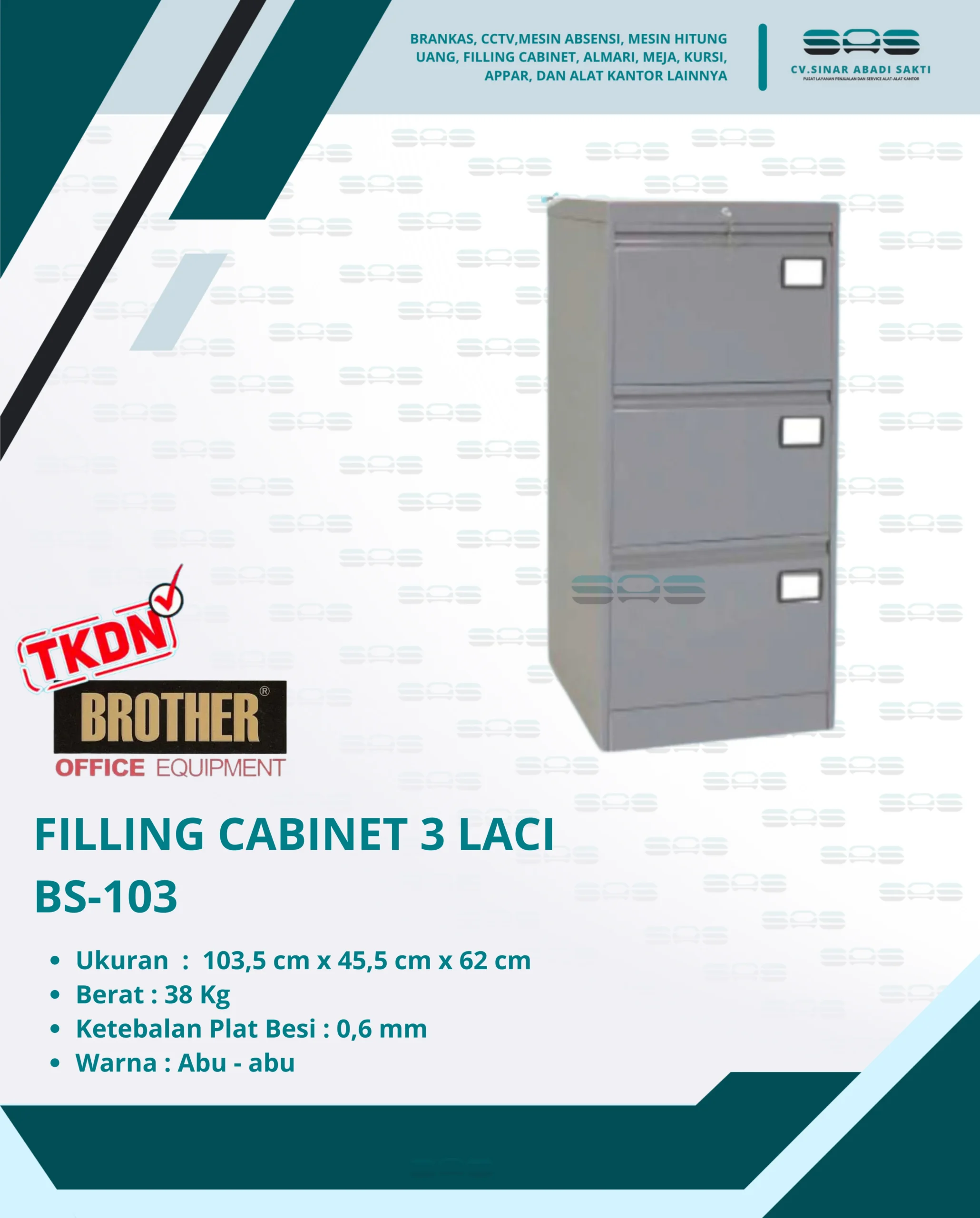 FILLING CABINET 3 LACI SUPER (BS - 103)